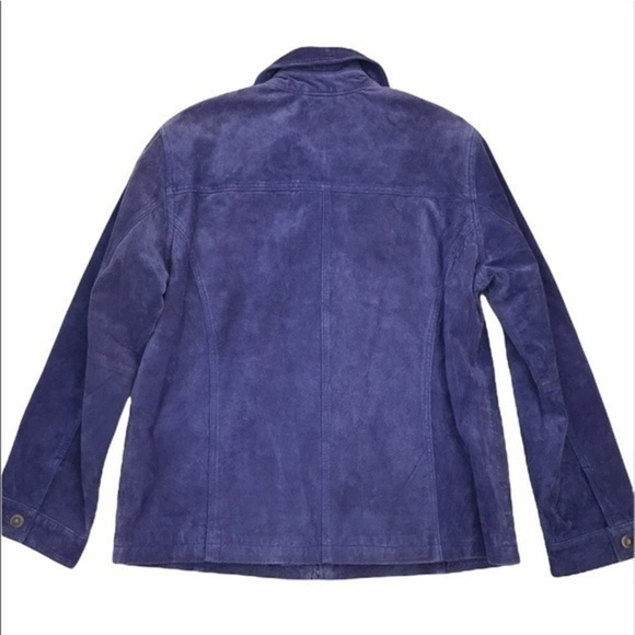 Chico’s Blue Suede Leather Coat - Picture 7 of 7